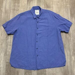 Mens Tasso Elba Island Silk‎ Linen Blend Button Down Beach Surf Shirt